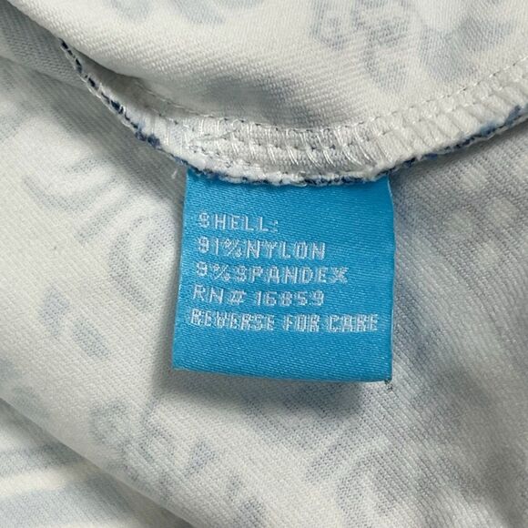 J McLaughlin Biscayne Catalina Cloth Blue Floral 3/4 Sleeve Knit Tunic Top Small - Picture 7 of 8